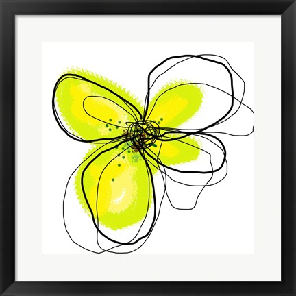 Framed Yellow Petals One Print
