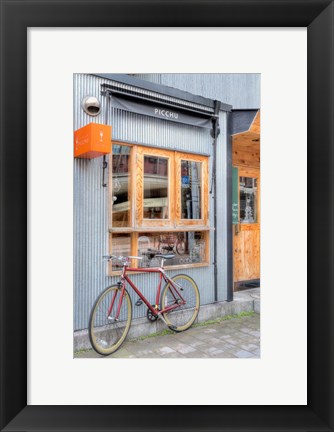 Framed Red Bicycle, Japan Print