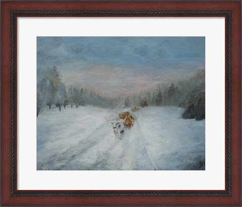 Framed Journey Through the Snow IV Print