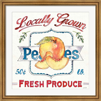 Framed Fruit Stand III Print