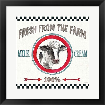 Framed Farm Signs III Print