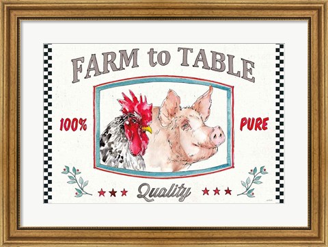 Framed Farm Signs I Print