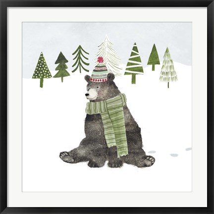 Framed Woodland Christmas IV Print