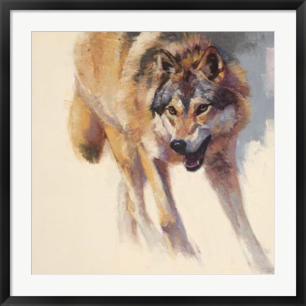 Framed Wolf Study IV Print