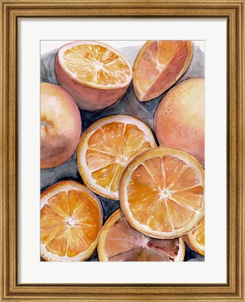 Framed Fruit Slices III Print