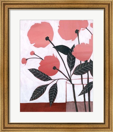 Framed Flower Screen I Print