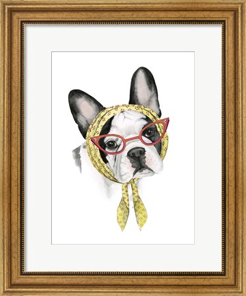Framed Vogue Dog II Print