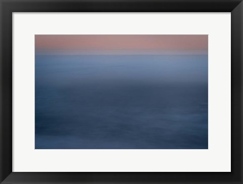 Framed Ocean Seascape at Sunrise, Cape May National Seashore, NJ Print