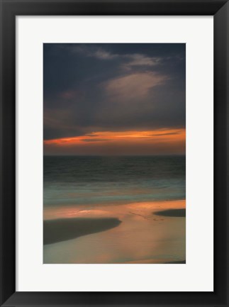 Framed Overcast Sunrise at Cape May National Seashore, NJ Print
