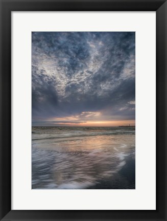 Framed Overcast Sunrise On Shore, Cape May National Seashore, NJ Print