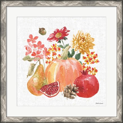 Framed Harvest Bouquet VI Print