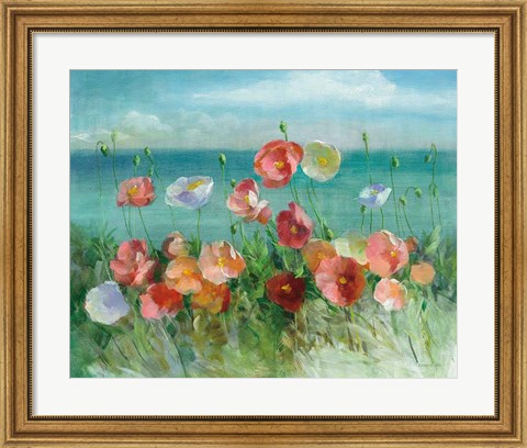 Framed Coastal Poppies Print