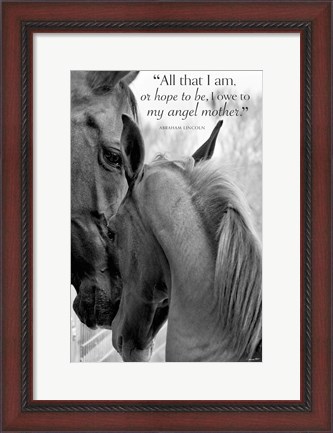 Framed Cheers n&#39; Foal (All that I am...) Print