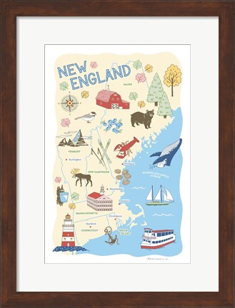 Framed New England Print