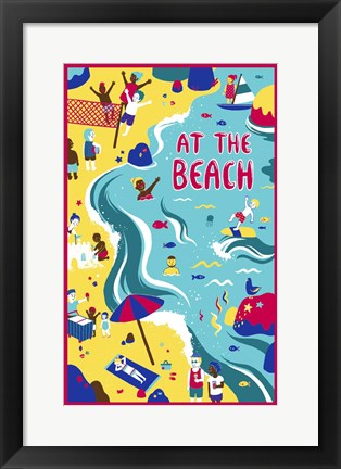 Framed At the Beach Print