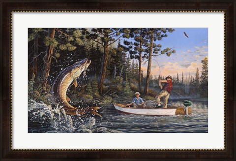 Framed Great Muskie Moments Print