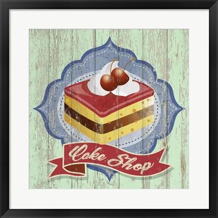 Framed Cake Shop Print