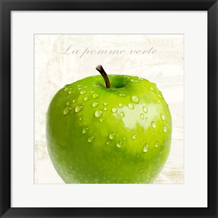 Framed La Pomme Vert Print