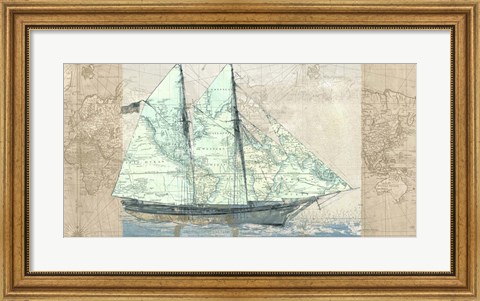Framed Sailing to the Seas Print