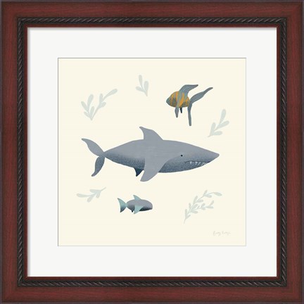 Framed Ocean Life Shark Print
