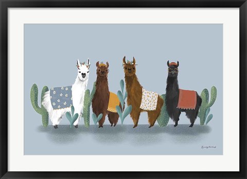 Framed Delightful Alpacas V Print