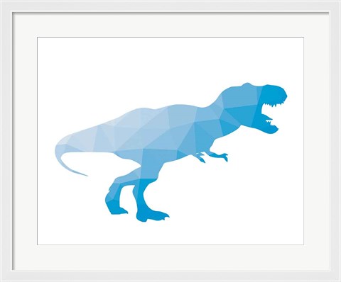 Framed Geo Dinosaur I Print