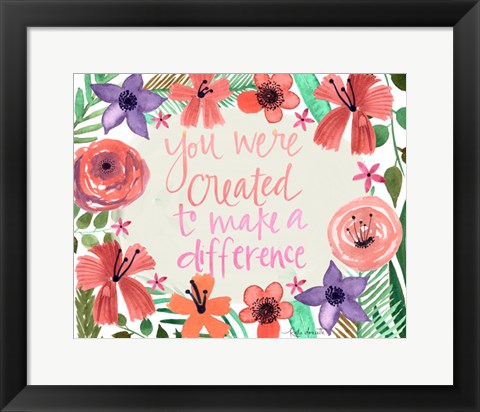 Framed Make a Difference Print