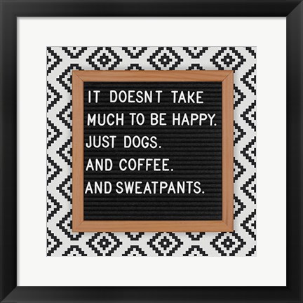 Framed Dogs and Sweatpants Print