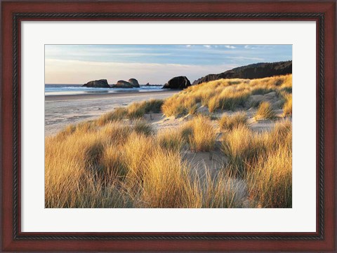 Framed Dune Grass And Beach Print