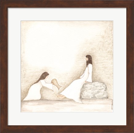 Framed Woman Anoints Jesus with Perfume Print