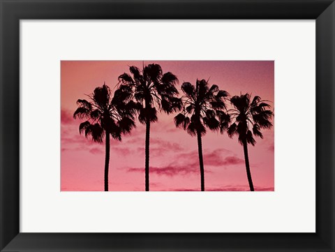 Framed Pink Palms Print