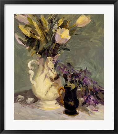 Framed Tulips and Lavender Print
