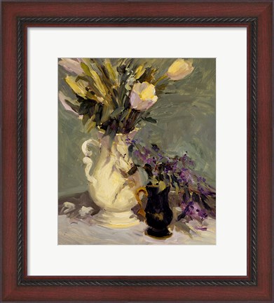 Framed Tulips and Lavender Print