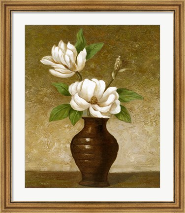 Framed Flowering Magnolia Print