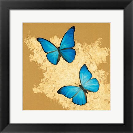 Framed Cerulean Butterfly I Print