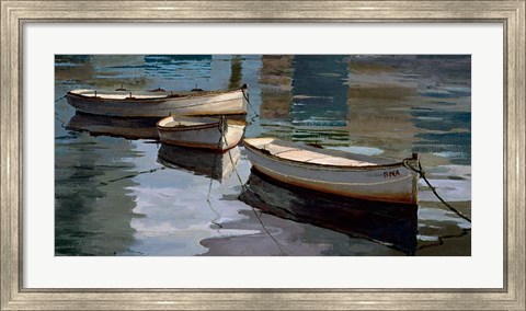 Framed El Descanso de las Tres Barcas Print
