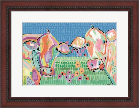 Framed Moo Series:  Lucy &amp; Peggy Print