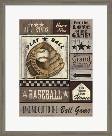 Framed Baseball All Stars Print