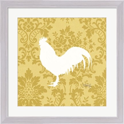 Framed Rooster Silhouette Print
