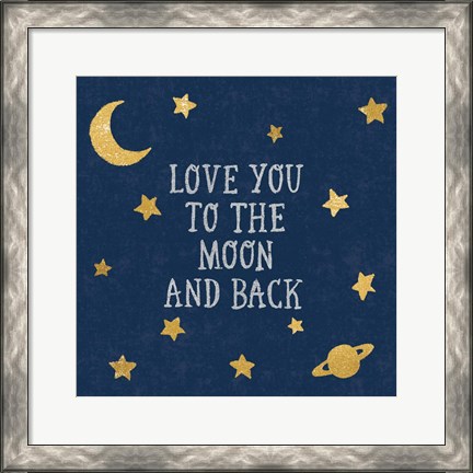 Framed Love You To The Moon and Back Print