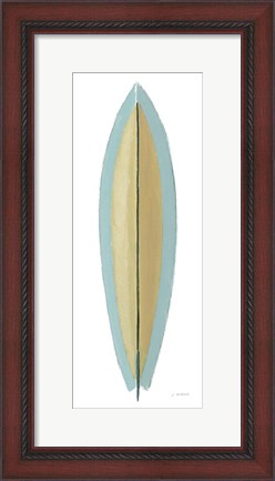 Framed Beach Time Surfboard II Print