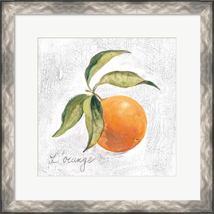 Framed L Orange on White Print