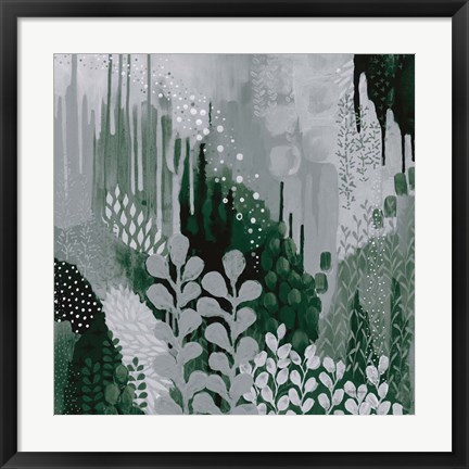 Framed Green Forest II Print