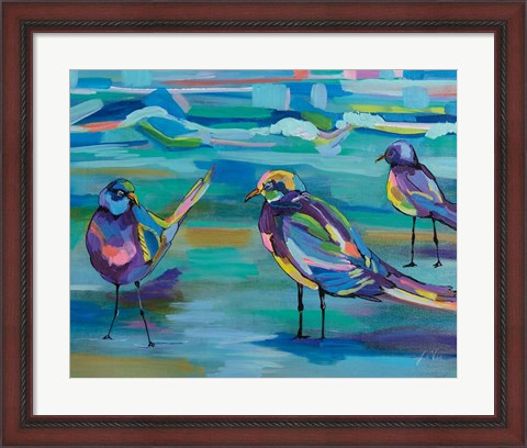 Framed Indigo Gulls Print