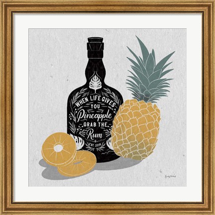 Framed Fruity Spirits Rum Print