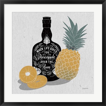 Framed Fruity Spirits Rum Print