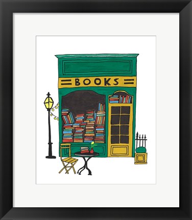 Framed Book Shop Print