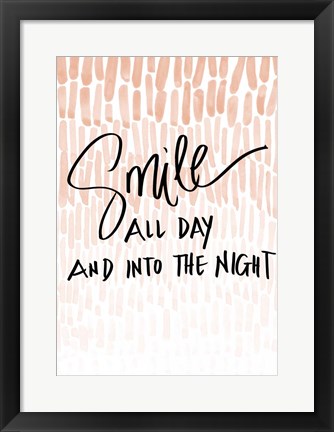 Framed Smile Into the Night Print