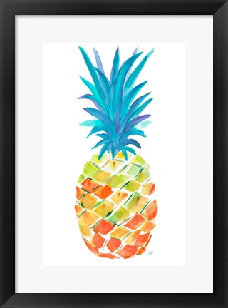 Framed Punchy Pineapple II Print