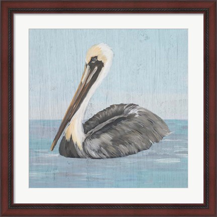 Framed Pelican Wash I Print